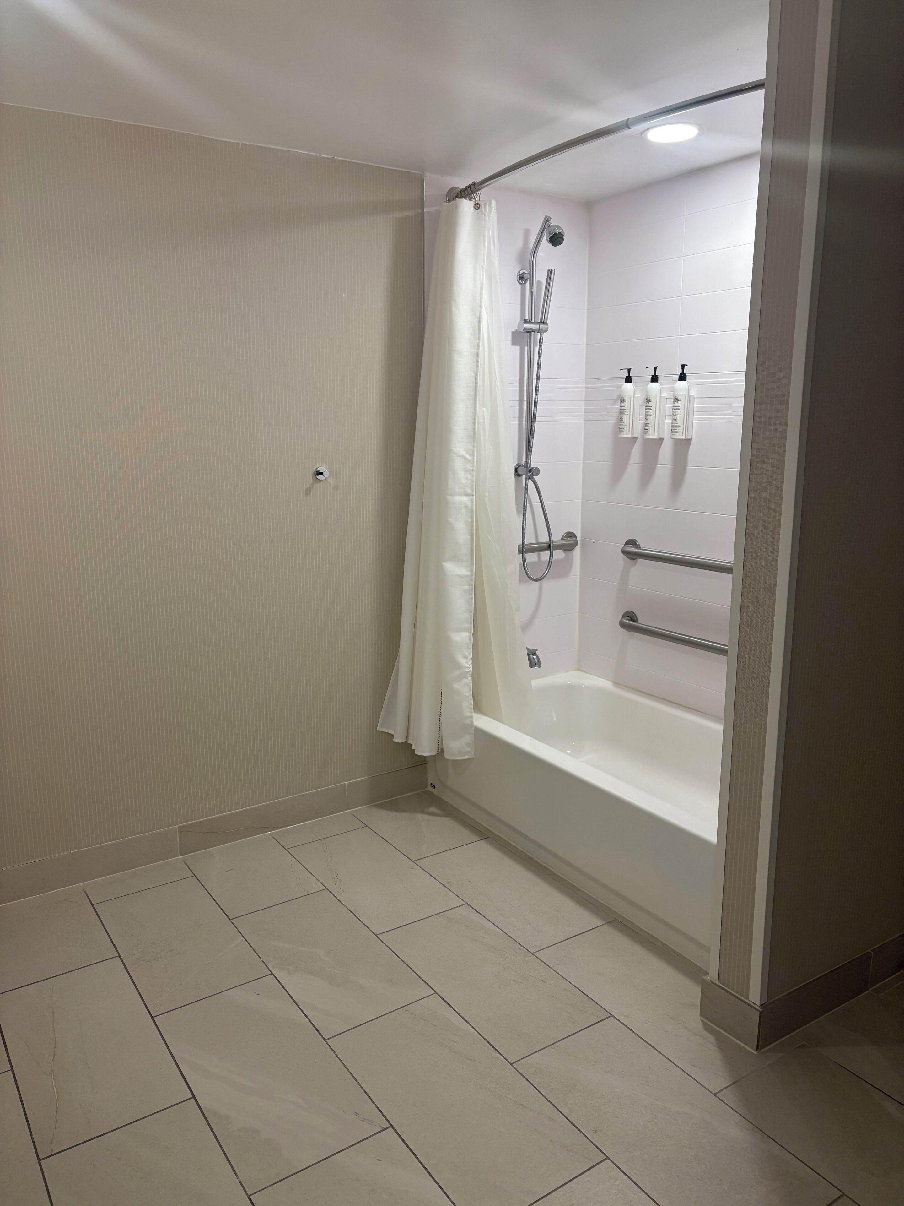 free toiletries, hair dryer, towels, soap