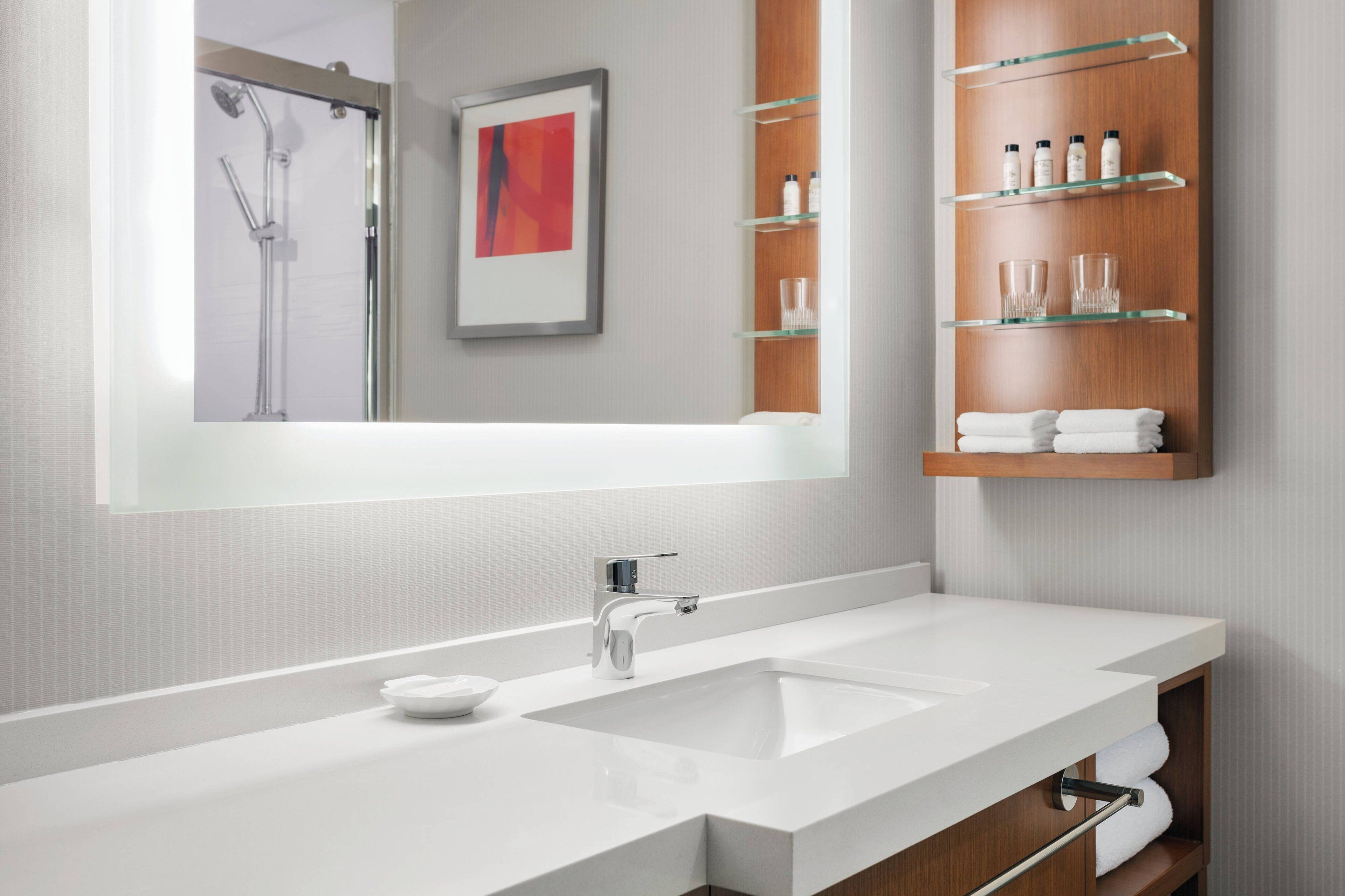 free toiletries, hair dryer, towels, soap