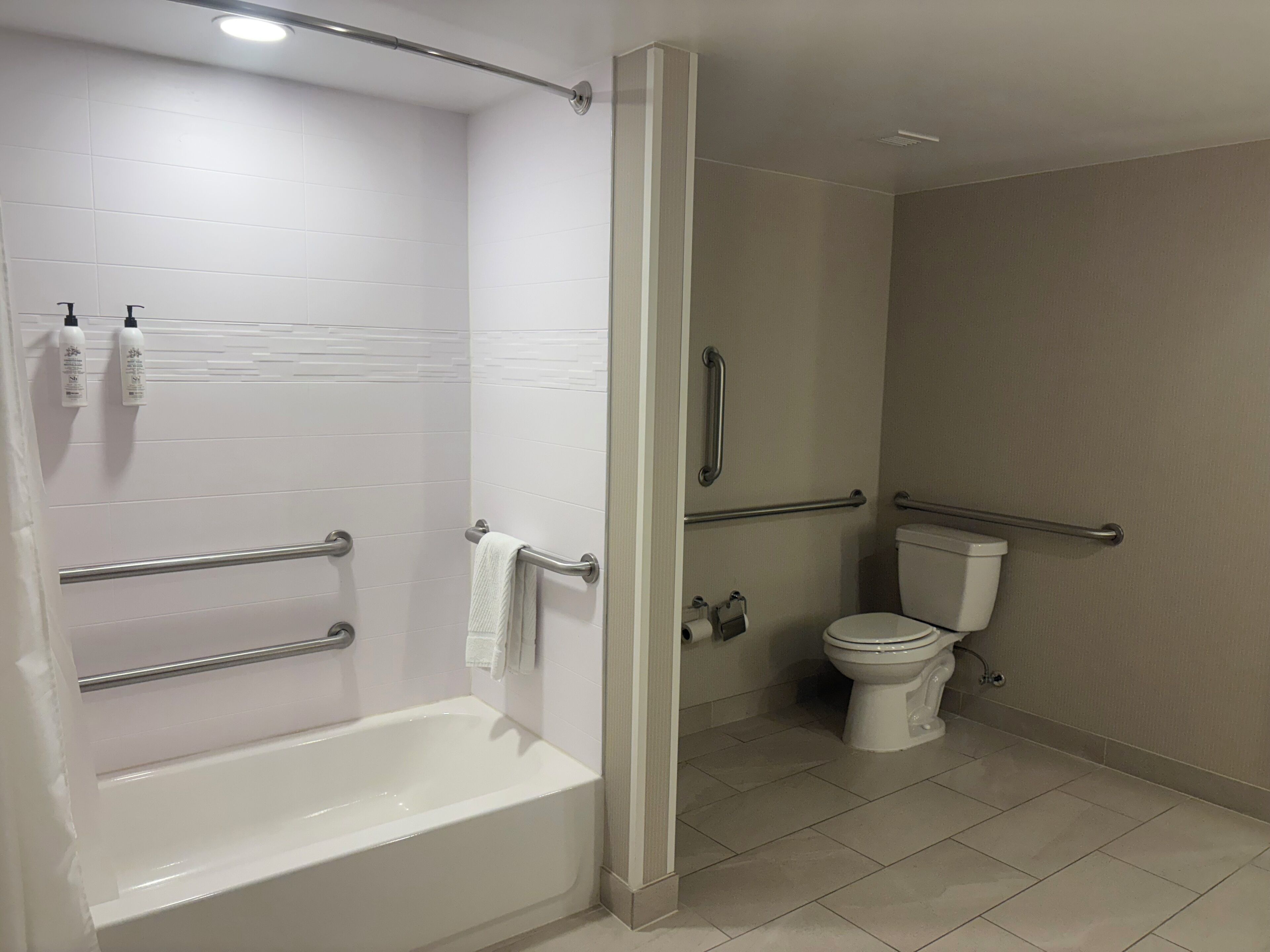 free toiletries, hair dryer, towels, soap