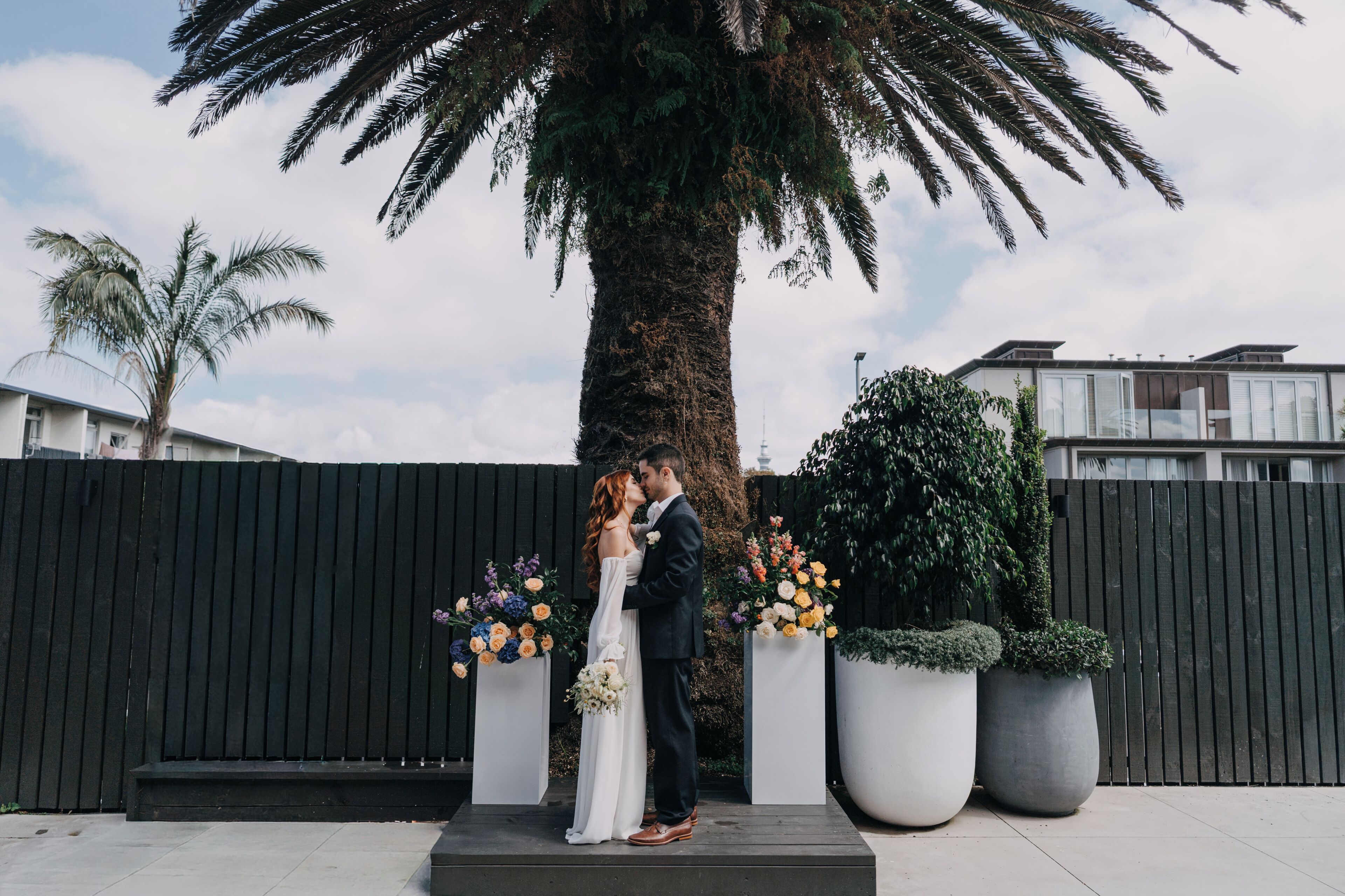 Outdoor wedding area