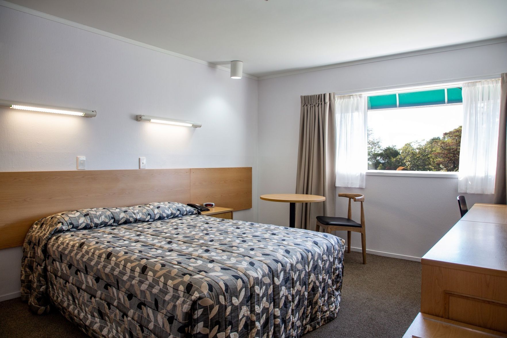 Individually decorated, individually furnished, desk, laptop workspace