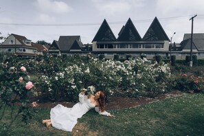 Outdoor wedding area