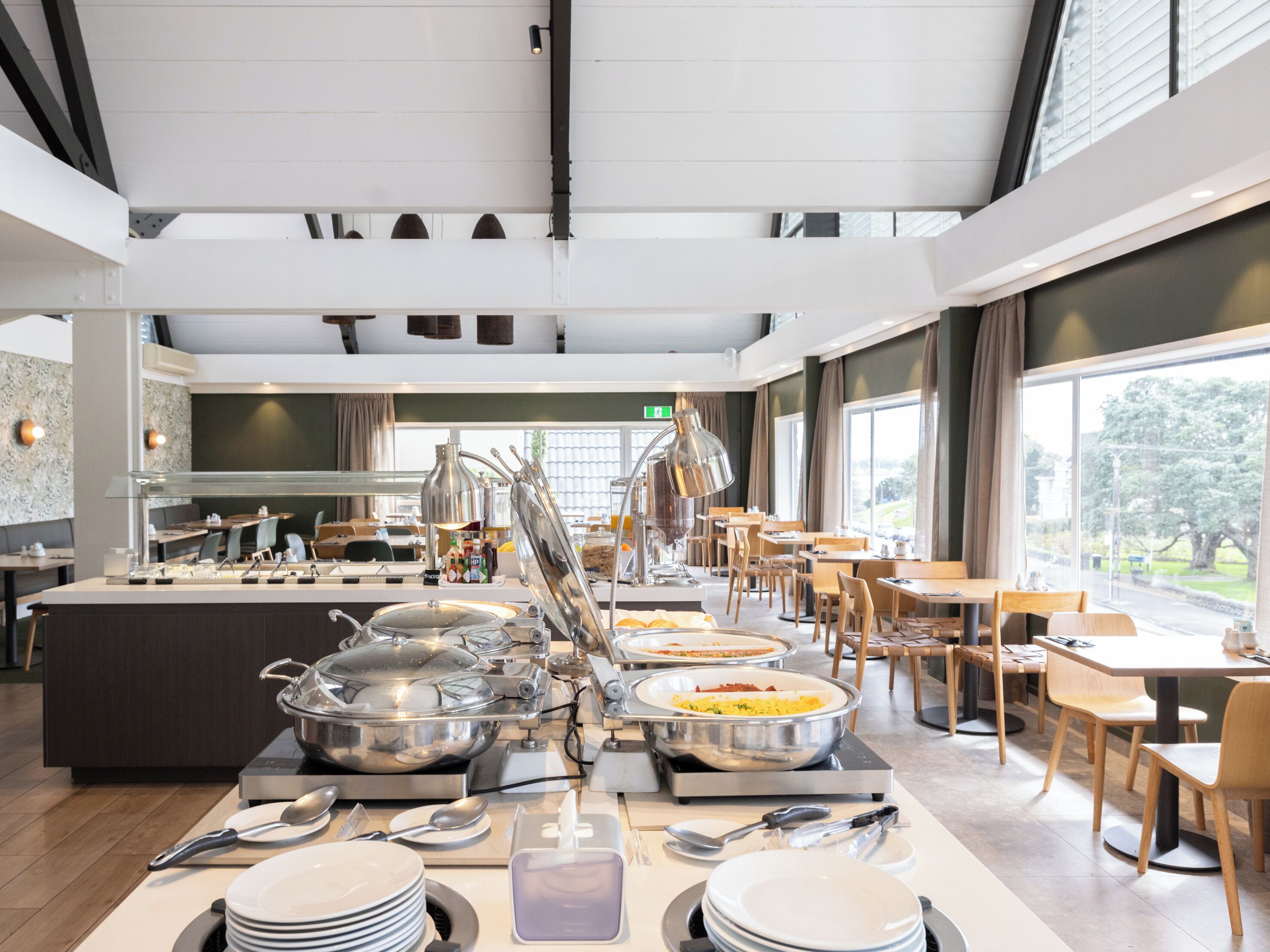 Morgunverðarhlaðborð daglega gegn gjaldi