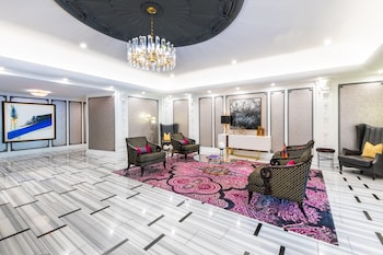 Sitting area in hotel lobby at The Churchill Hotel near Embassy Row