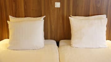 Escritorio, tabla de planchar con plancha, wifi gratis y ropa de cama