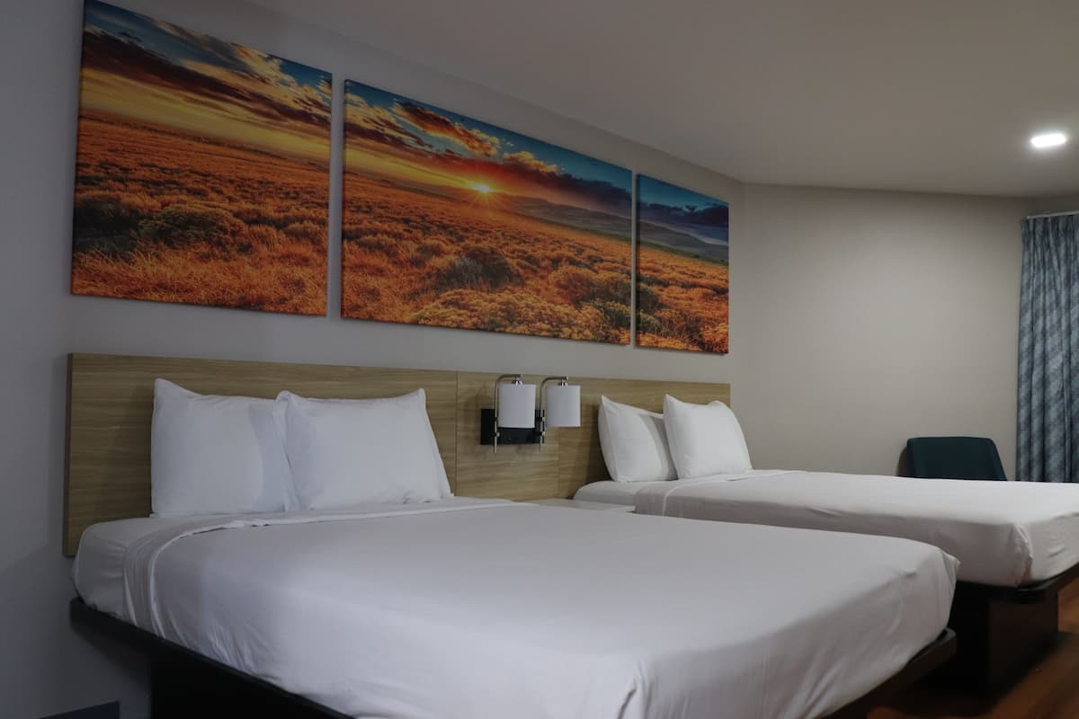 Standard Room, 2 Double Beds, Accessible, Non Smoking | Iron/ironing board, rollaway beds, free WiFi, bed sheets