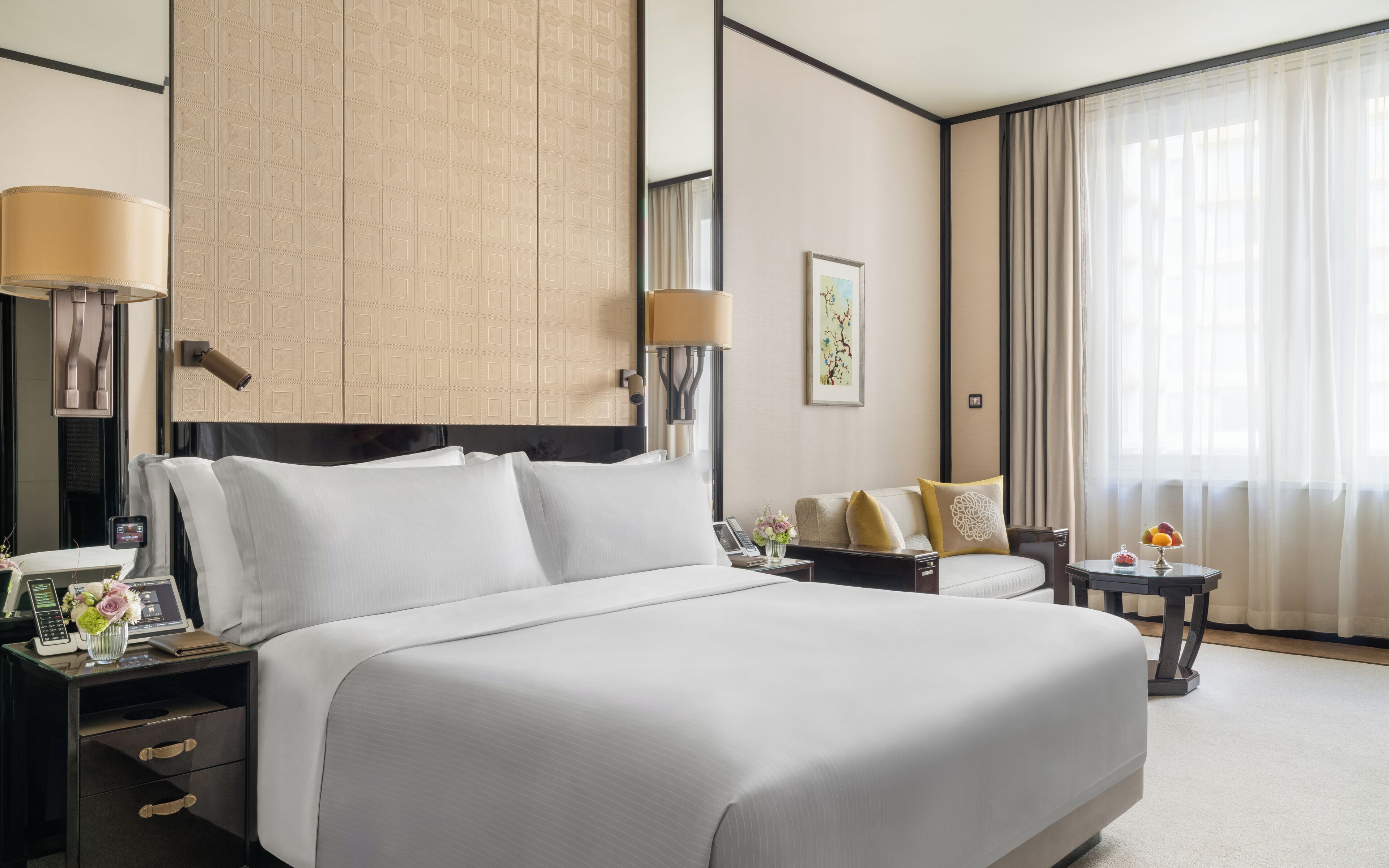 Premium bedding, down comforters, minibar, in-room safe