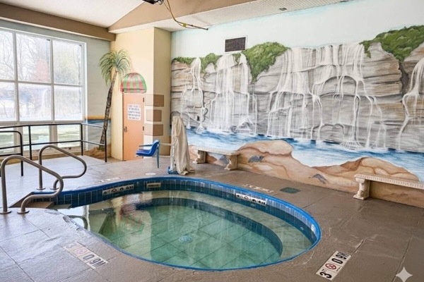Indoor pool, seasonal outdoor pool