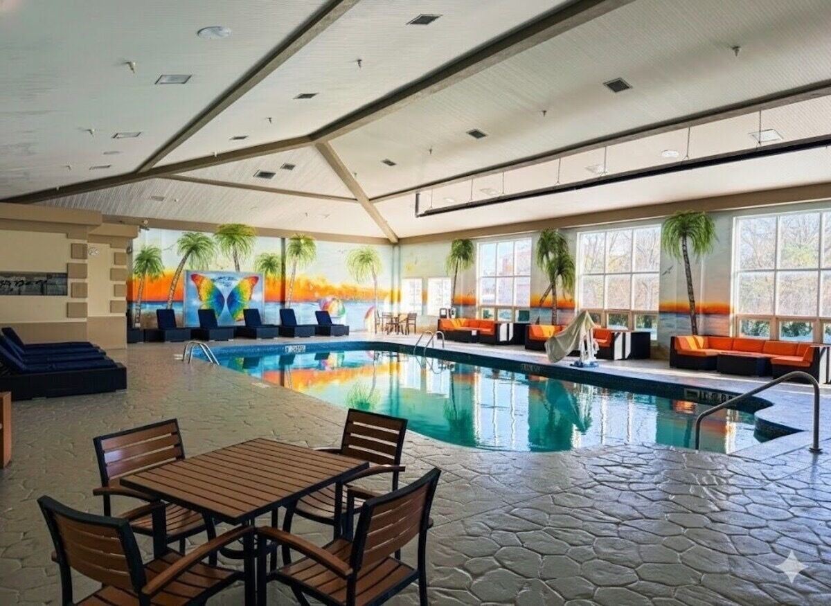 Indoor pool, seasonal outdoor pool