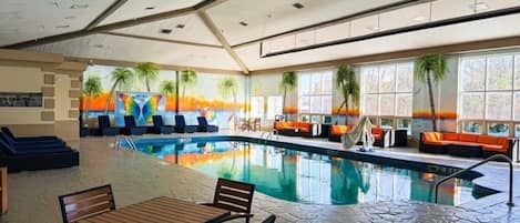 Indoor pool, seasonal outdoor pool