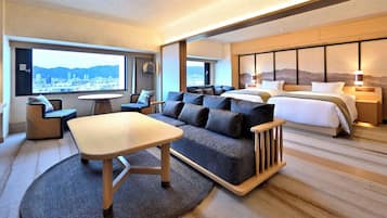 Desk, free WiFi, bed sheets, alarm clocks