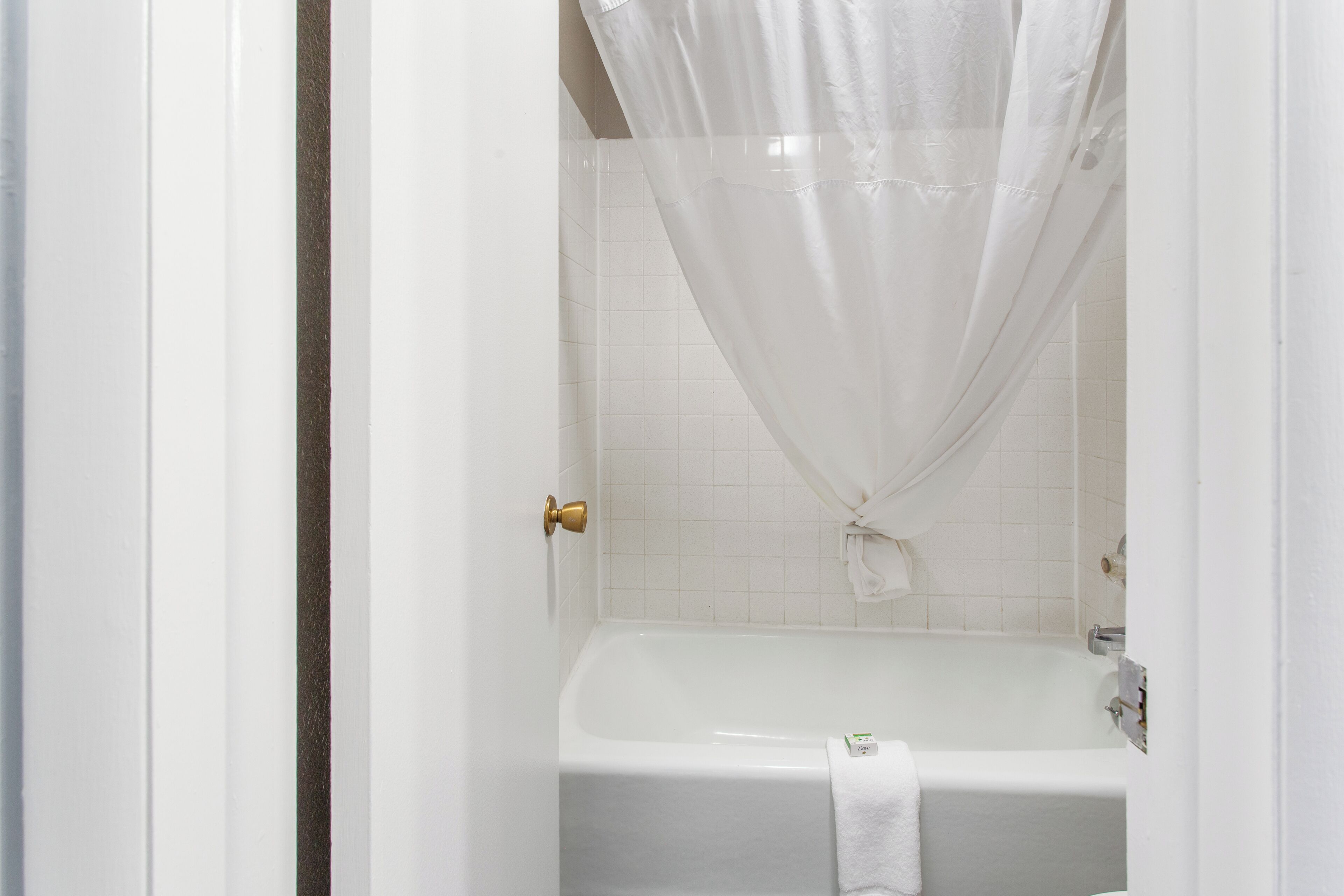 Eco-friendly toiletries, hair dryer, towels, soap