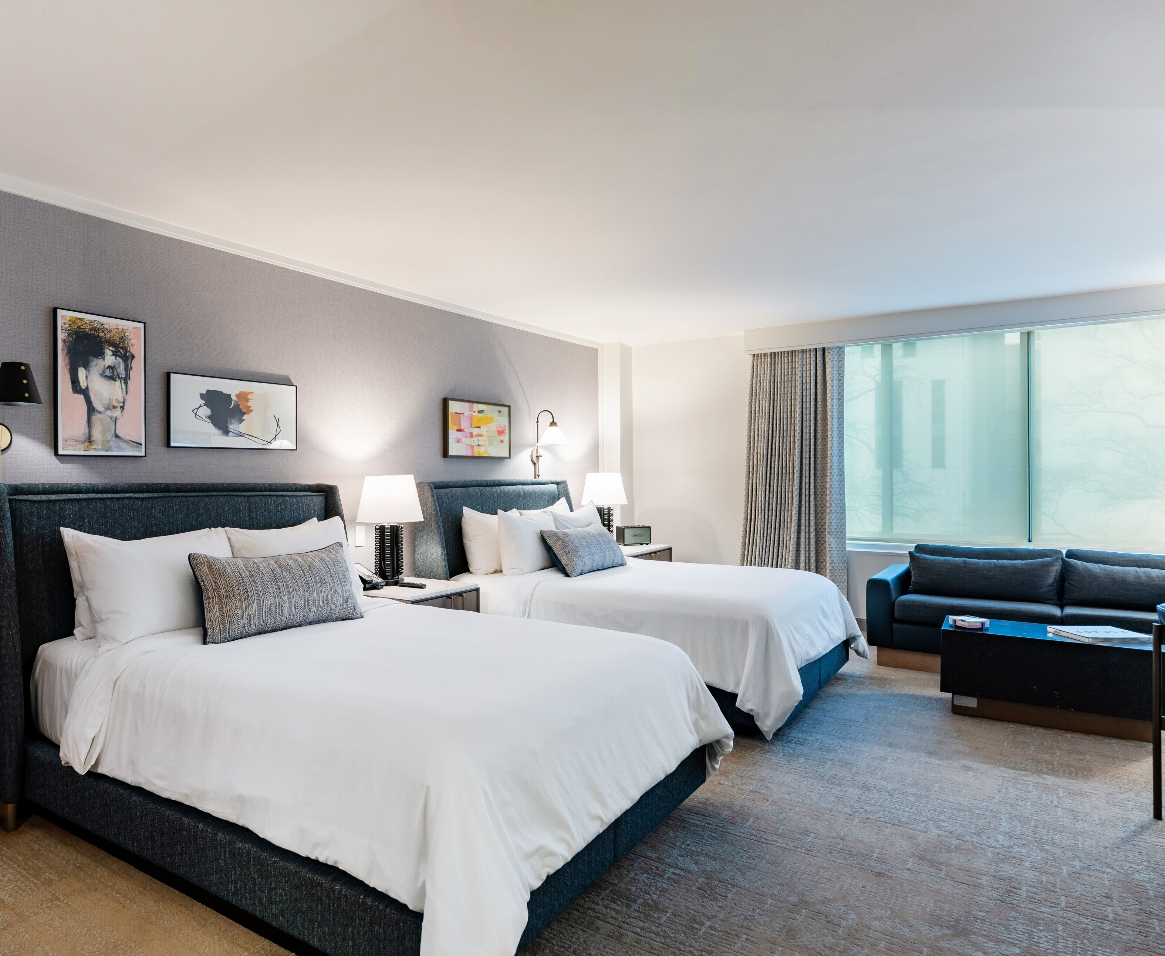 Junior Suite, 2 Queen Beds (Longworth) | Premium bedding, in-room safe, desk, laptop workspace