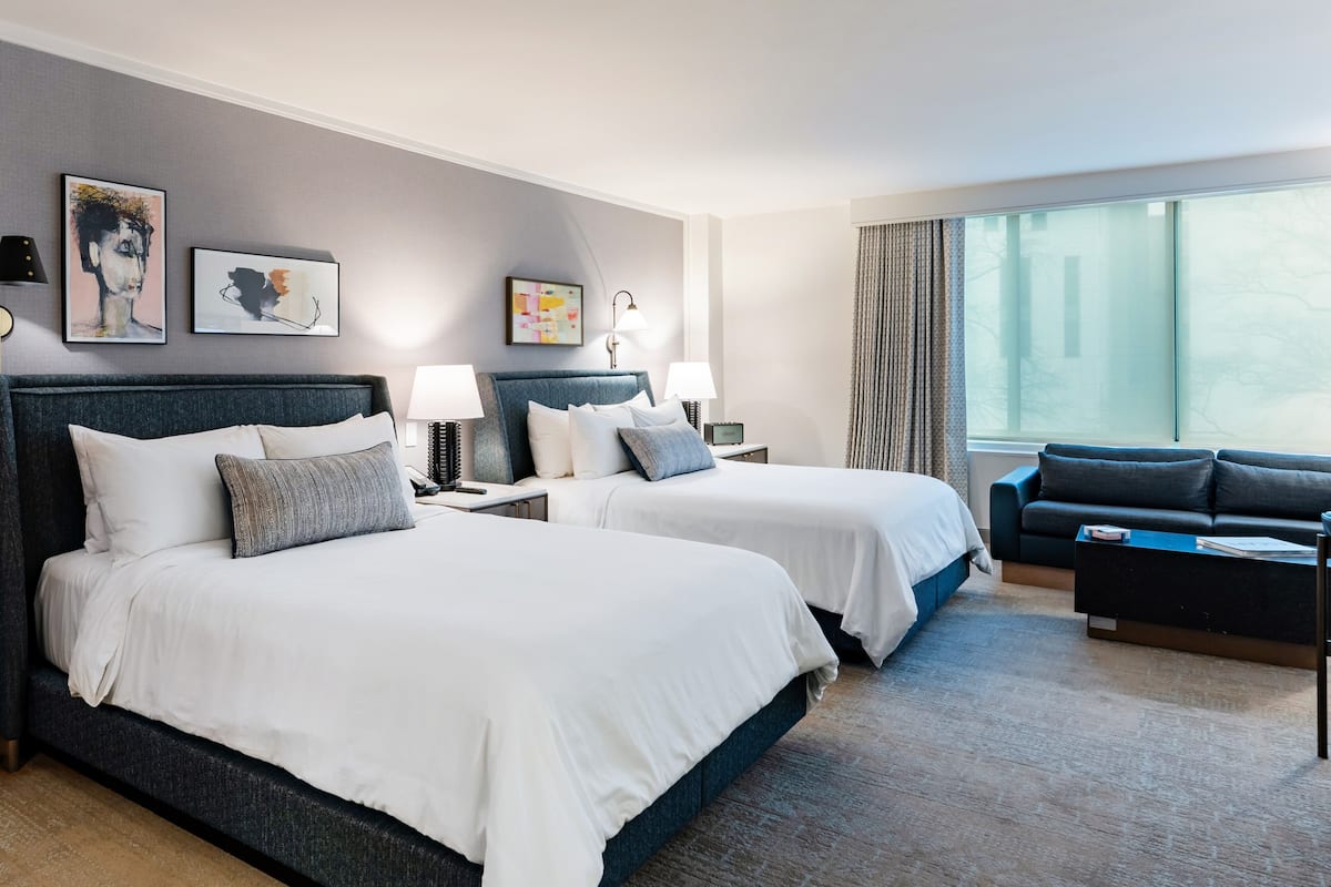 Junior Suite, 2 Queen Beds (Longworth) | Premium bedding, in-room safe, desk, laptop workspace
