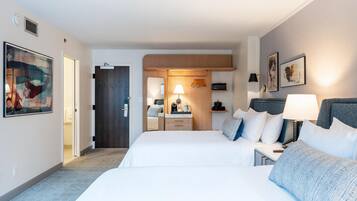 Junior Suite, 2 Queen Beds (Longworth) | Premium bedding, in-room safe, desk, laptop workspace