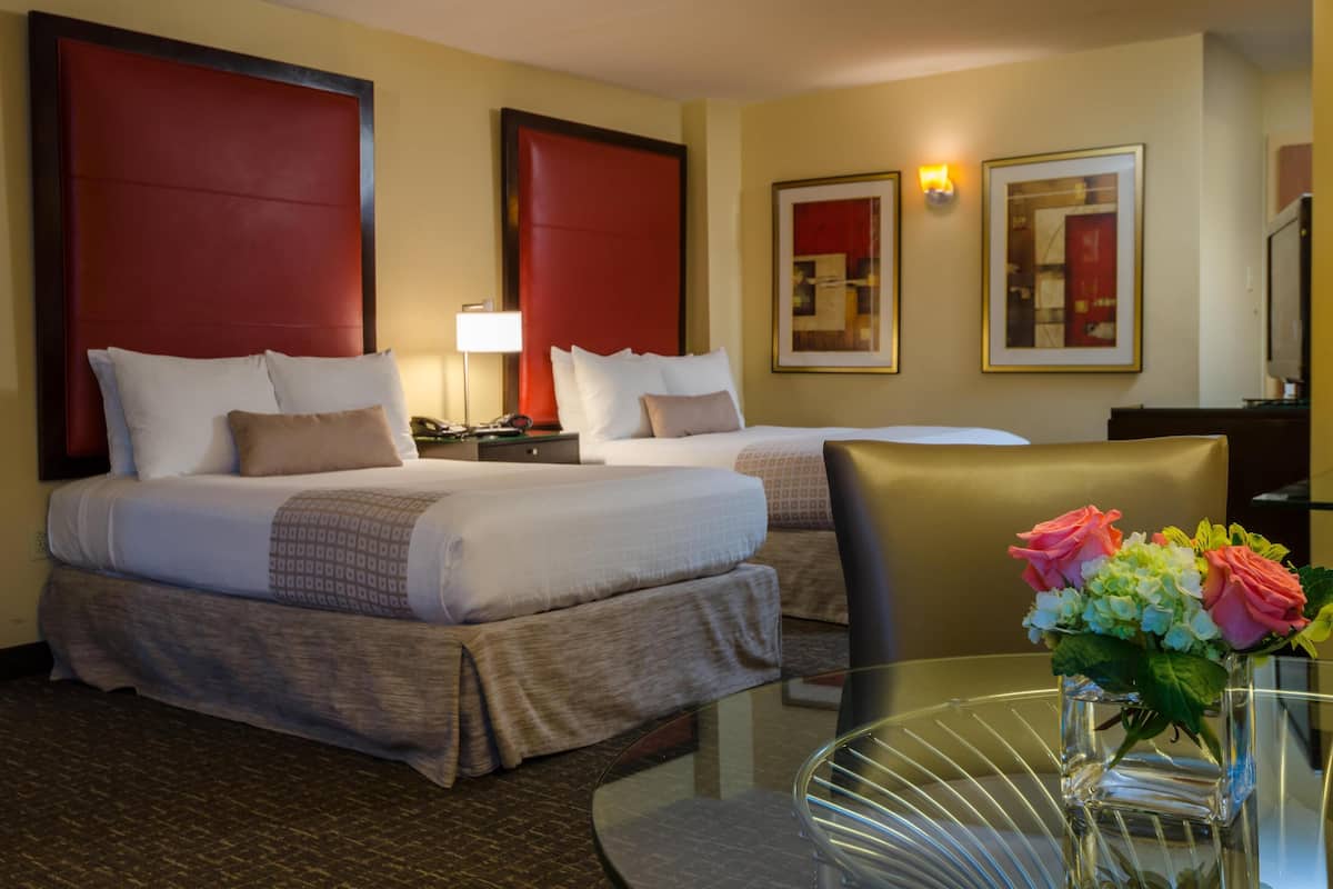 Deluxe Room (Double Double) | Premium bedding, in-room safe, desk, laptop workspace