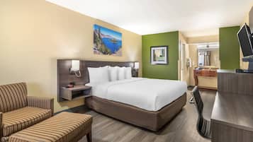 Standard Room, 1 King Bed, Non Smoking | Desk, iron/ironing board, free WiFi, bed sheets