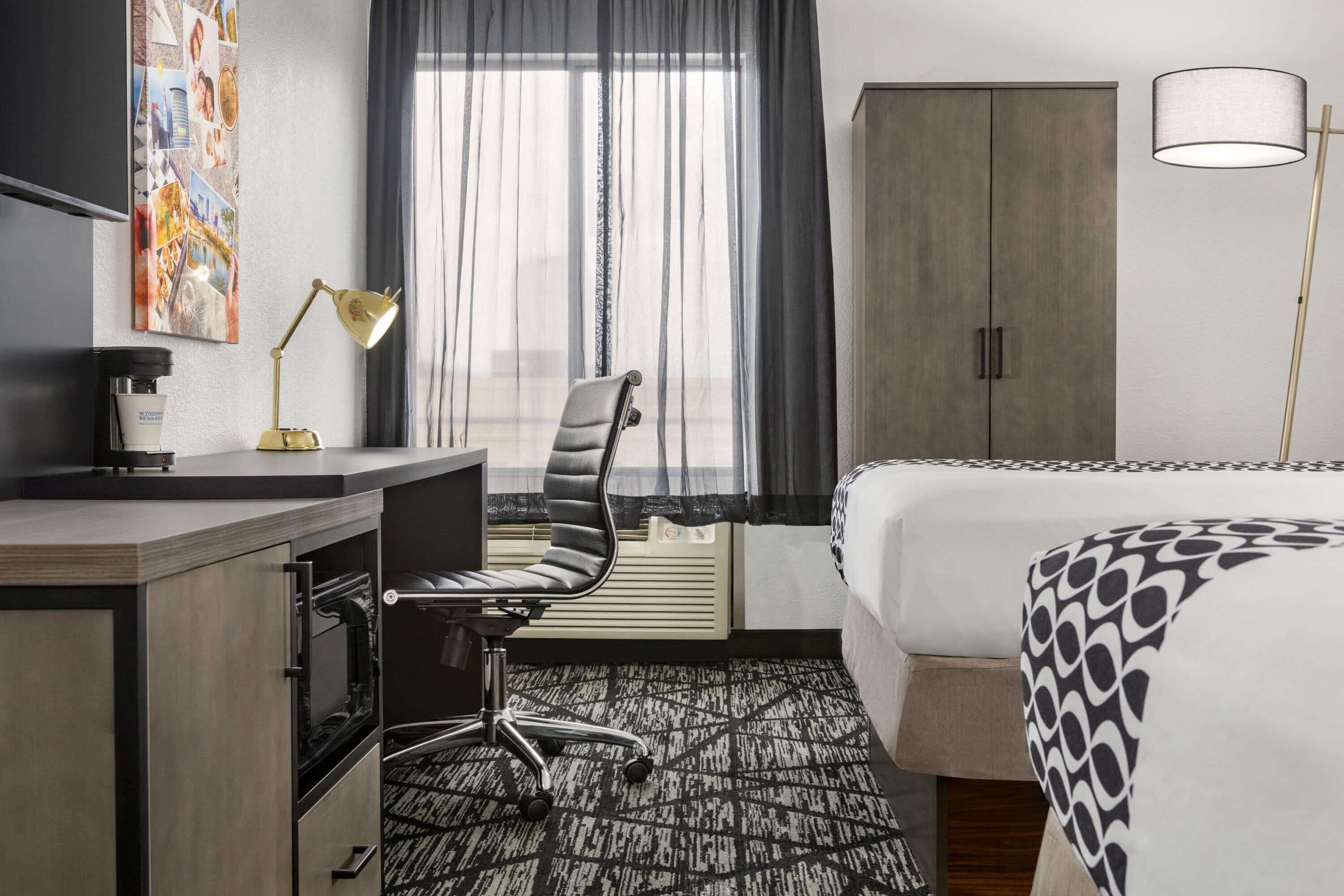 room, 2 double beds, non smoking | premium bedding, desk, blackout curtains, iron/ironing board