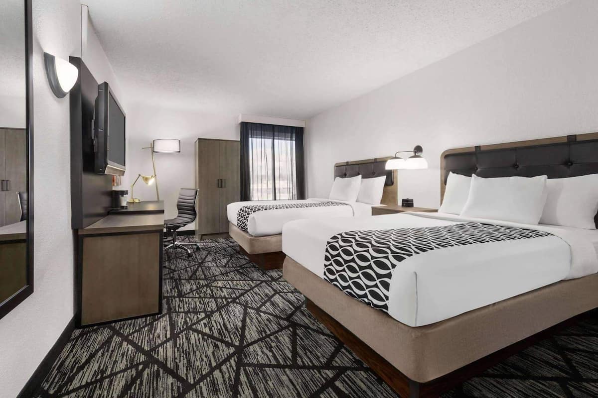 Premium bedding, desk, blackout curtains, iron/ironing board