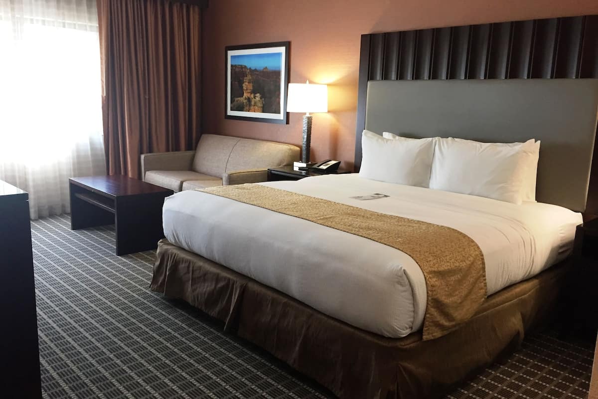 in-room safe, desk, blackout curtains, iron/ironing board