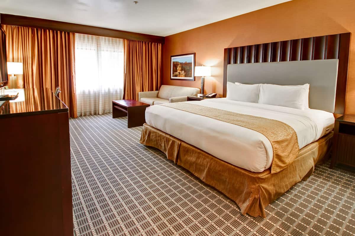 in-room safe, desk, blackout curtains, iron/ironing board