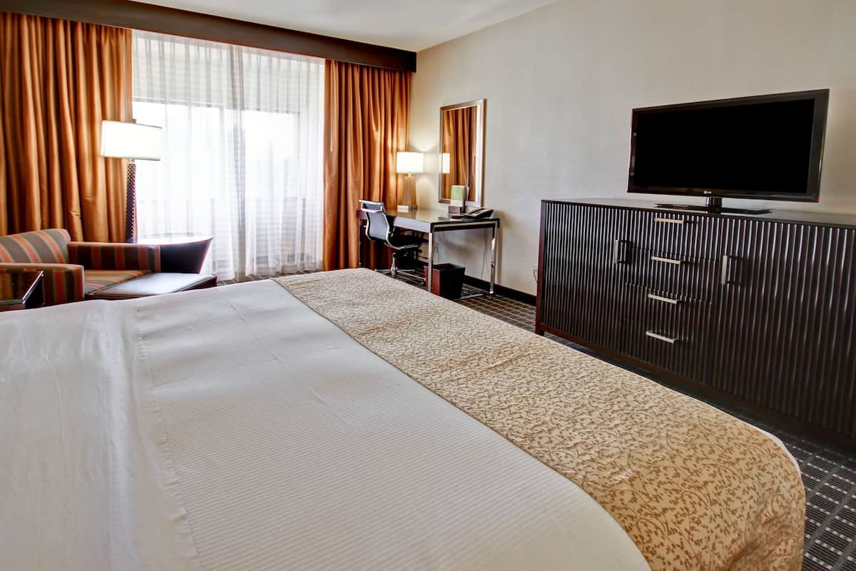 in-room safe, desk, blackout curtains, iron/ironing board