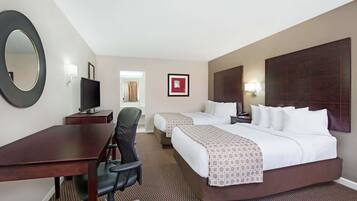 Literie de qualité supérieure, bureau, rideaux occultants