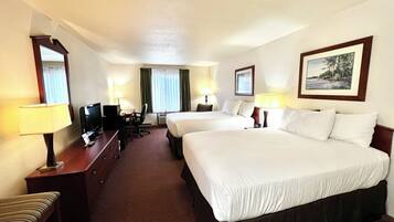 Desk, free WiFi, bed sheets, alarm clocks