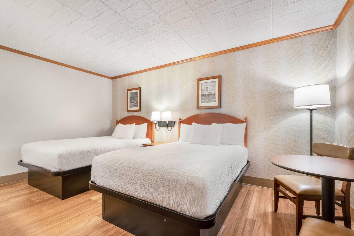 Room, 2 Double Beds, Non Smoking, No Windows | Laptop workspace, iron/ironing board, cribs (free), WiFi (free)