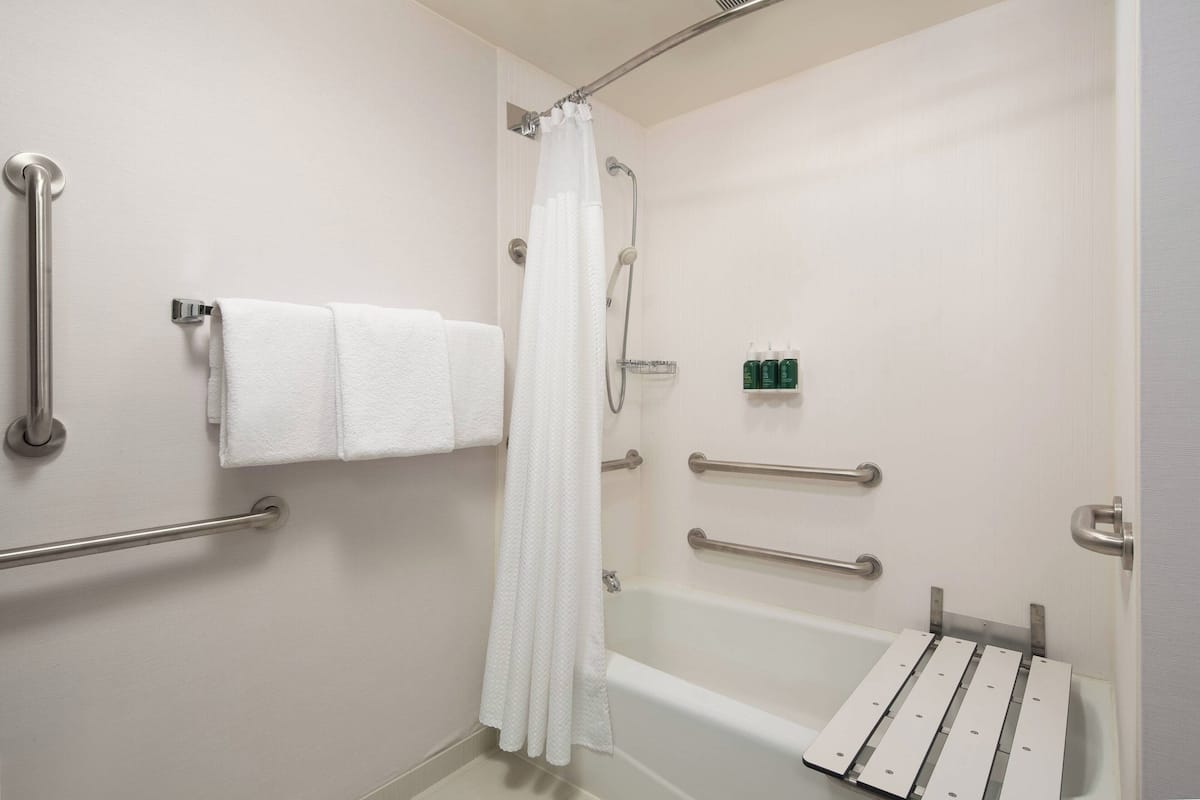Free toiletries, hair dryer, towels
