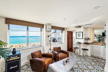 Penthouse Suite, 1 King Bed, Ocean View | Premium bedding, down comforters, in-room safe, iron/ironing board at National Hotel, An Adult Only Oceanfront Resort