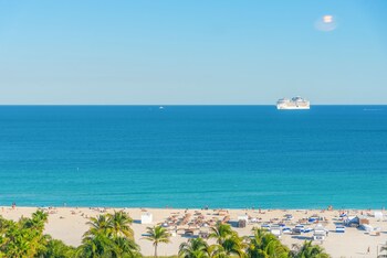 Hotel room view looking out at National Hotel, An Adult Only Oceanfront Resort