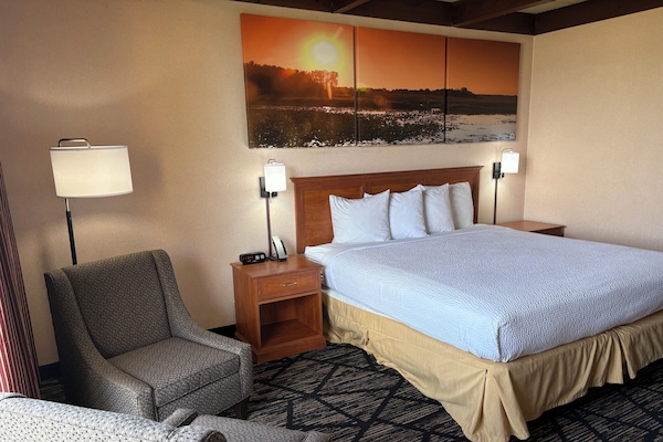 Room, 1 King Bed | Desk, blackout drapes, WiFi (free), bed sheets