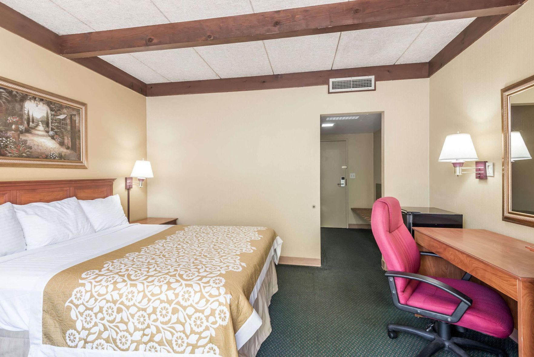 Desk, blackout drapes, free WiFi, bed sheets