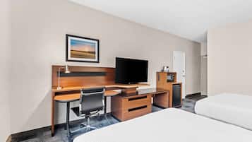 Standard Room, 2 Queen Beds, Non Smoking | Iron/ironing board, free cribs/infant beds, free WiFi, bed sheets