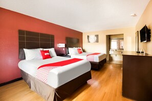 Room, 2 Queen Beds | Desk, free WiFi, bed sheets