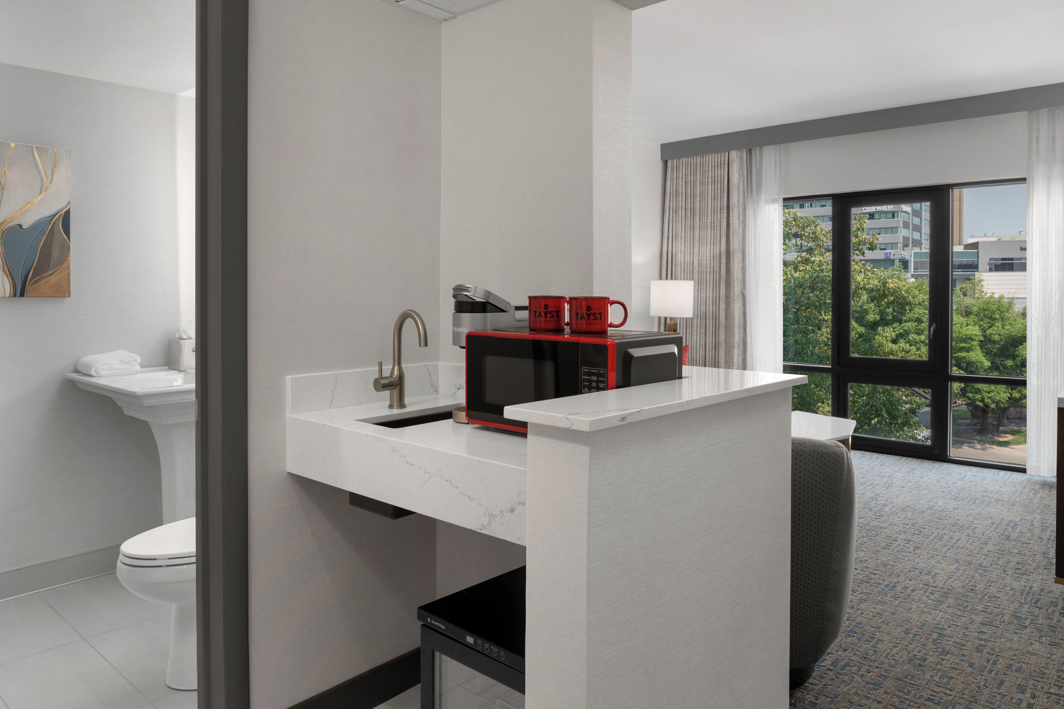 shower, designer toiletries, hair dryer, bathrobes