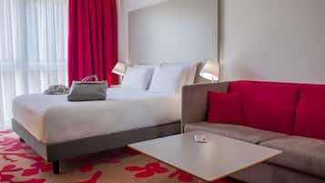 Premium bedding, pillow-top beds, in-room safe, desk