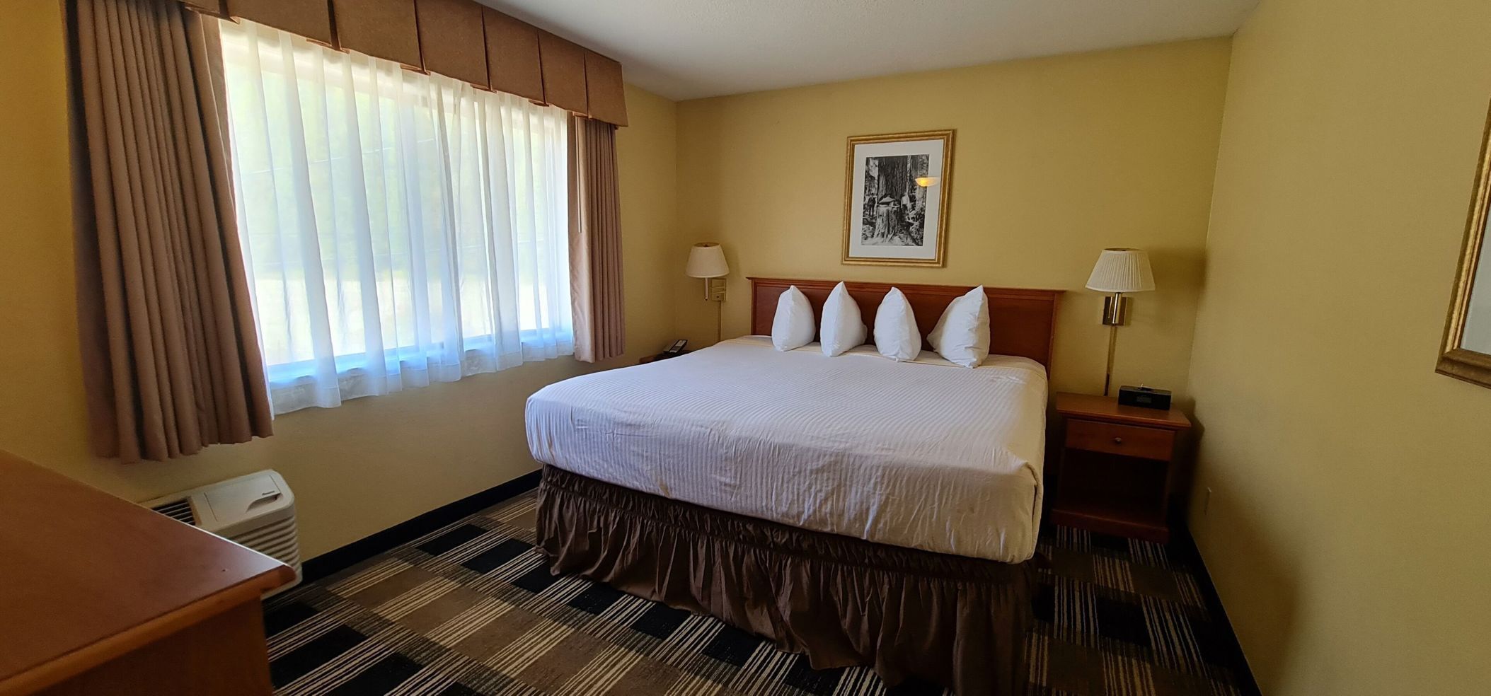 Individually furnished, laptop workspace, blackout drapes