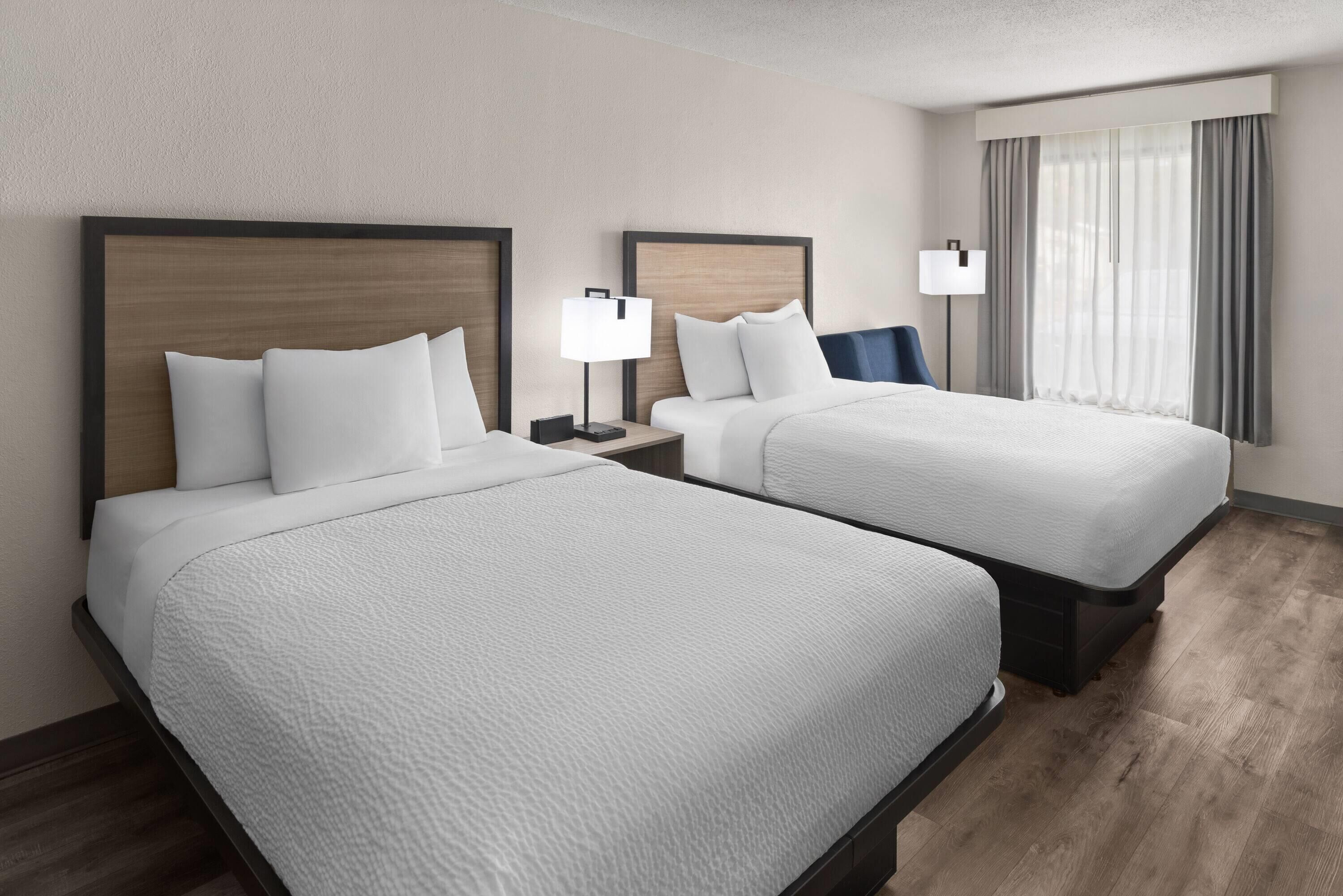 Room, 2 Double Beds, Non Smoking | Premium bedding, desk, laptop workspace, blackout drapes