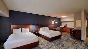 Room, 2 Queen Beds | Desk, iron/ironing board, free cribs/infant beds, rollaway beds