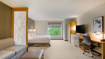 In-room safe, desk, laptop workspace, blackout drapes