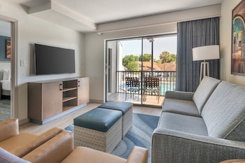 43-inch TV with digital channels, DVD player, pay movies at Orbit One Vacation Villas