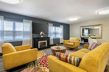 Hotel entrance and lobby at Orbit One Vacation Villas