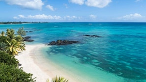 Beach towels, beach massages, snorkeling, water skiing