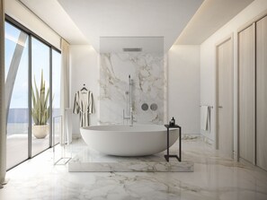 Badewanne und Dusche (separat), Regendusche