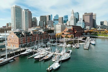 View from property looking out at Boston Marriott Long Wharf
