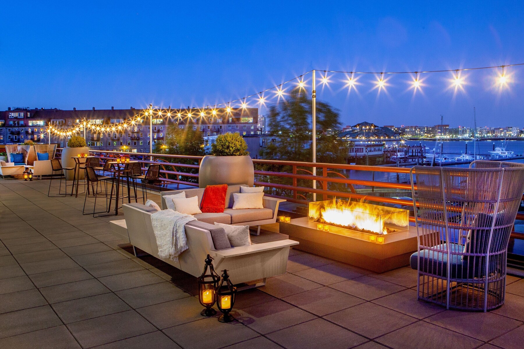 Outdoor banquet area