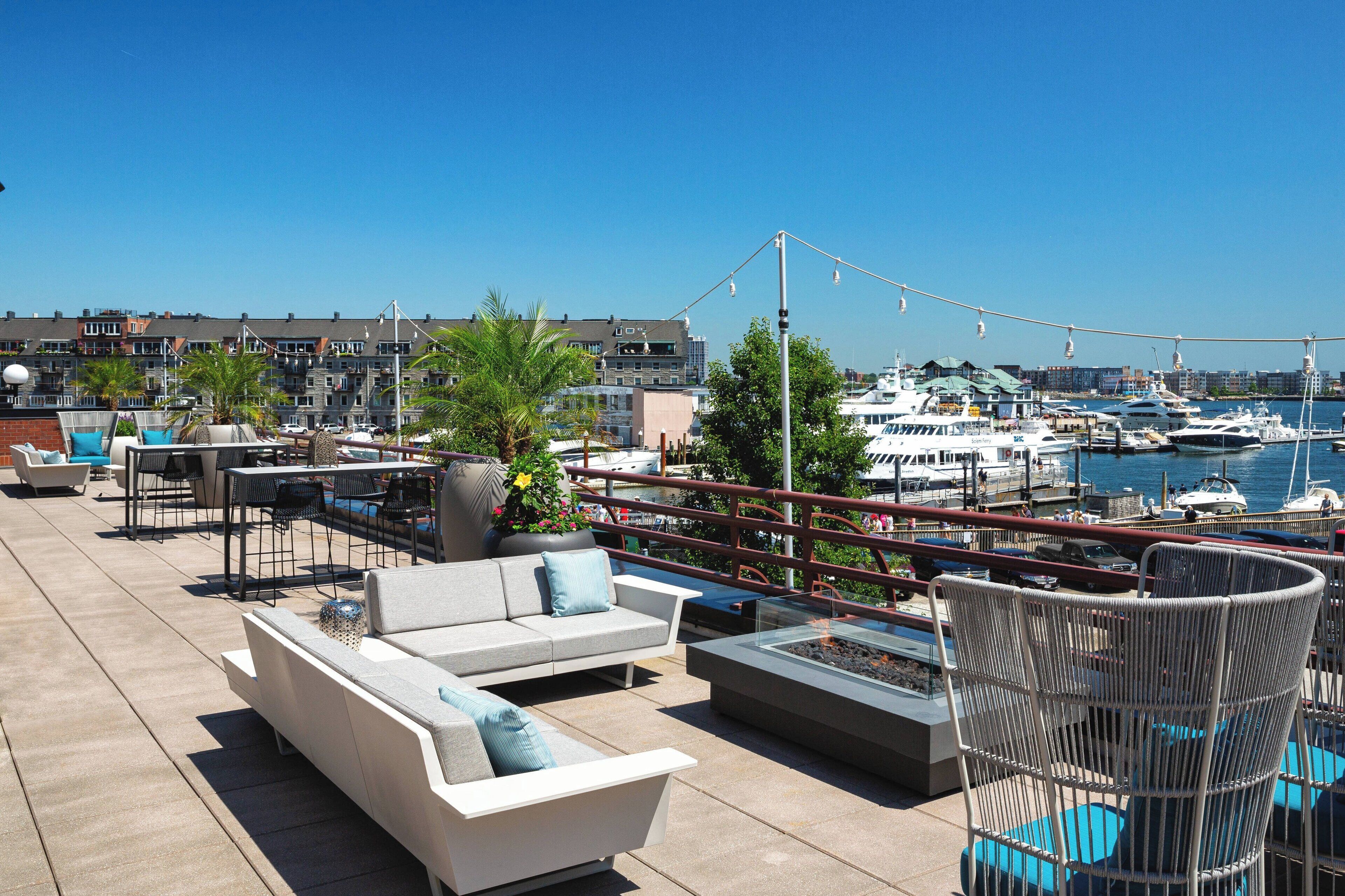 outdoor banquet area