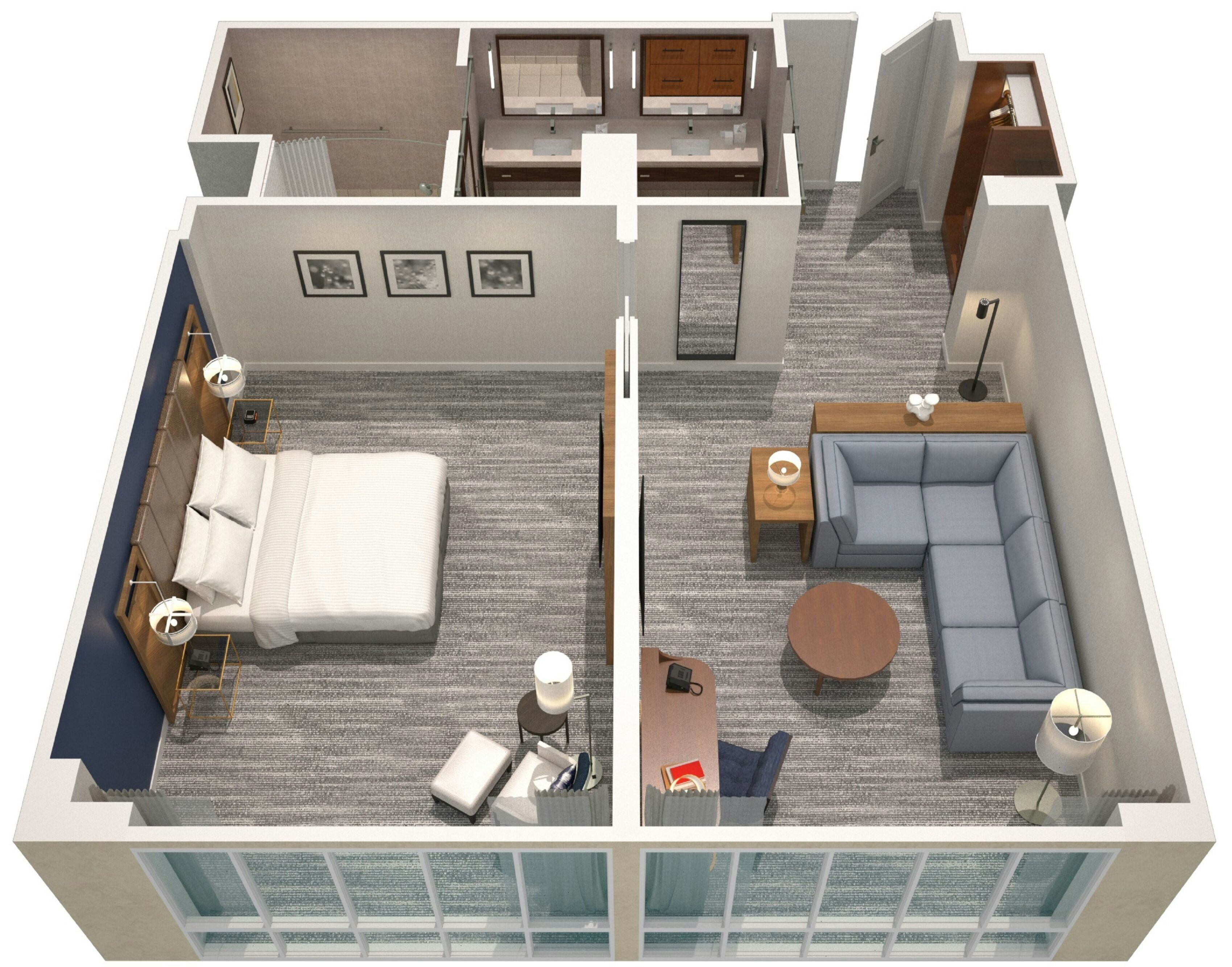 in-room safe, desk, laptop workspace, iron/ironing board